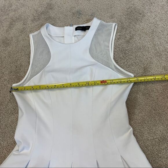 BANANA republic ponte white sleeveless mesh skater dress Sz 8 NWT - Picture 10 of 13